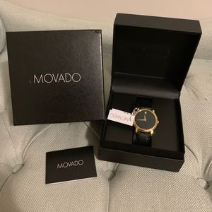 🔥 ❌Trade❌ Movado Museum Gold Quartz Mens Watch 🔥